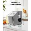 image:imageSilonn Ice Makers Countertop 44lbs Per Day 2 Ways to Add Water Auto SelfCleaning Stainless Steel Ice Machine for Home Office Bar PartyStainless Steelcube