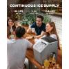 image:imageSilonn Ice Makers Countertop 44lbs Per Day 2 Ways to Add Water Auto SelfCleaning Stainless Steel Ice Machine for Home Office Bar PartyStainless Steelcube