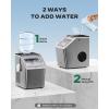 image:imageSilonn Ice Makers Countertop 44lbs Per Day 2 Ways to Add Water Auto SelfCleaning Stainless Steel Ice Machine for Home Office Bar PartyStainless Steelcube