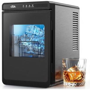 image:imageSilonn Clear Ice Cube Maker Countertop Makes 3 Large 16 Cubes in 20 Mins Crystal Clear amp SlowMelting Ice for Whiskey Adjustable Ice Thickness amp Auto Clean Great for Home bar Kitchen amp Party26lb