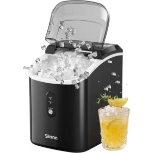 image:imageSilonn Clear Ice Cube Maker Countertop Makes 3 Large 16 Cubes in 20 Mins Crystal Clear amp SlowMelting Ice for Whiskey Adjustable Ice Thickness amp Auto Clean Great for Home bar Kitchen amp Party33lb