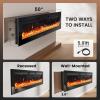 image:imageSilonn 3Sided Smart 50 Electric Fireplace Alexa amp App Control Fireplace with 15 Flame Colors Electric Fireplace Inserts Logs 5110 BTU Heat Output Realistic Flame and Sound50 Inch