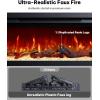 image:imageSilonn 3Sided Smart 50 Electric Fireplace Alexa amp App Control Fireplace with 15 Flame Colors Electric Fireplace Inserts Logs 5110 BTU Heat Output Realistic Flame and Sound50 Inch3Sided Fireplace