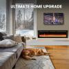 image:imageSilonn 3Sided Smart 50 Electric Fireplace Alexa amp App Control Fireplace with 15 Flame Colors Electric Fireplace Inserts Logs 5110 BTU Heat Output Realistic Flame and Sound60 Inch