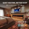 image:imageSilonn 3Sided Smart 50 Electric Fireplace Alexa amp App Control Fireplace with 15 Flame Colors Electric Fireplace Inserts Logs 5110 BTU Heat Output Realistic Flame and Sound60 Inch
