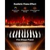image:imageSilonn 3Sided Smart 50 Electric Fireplace Alexa amp App Control Fireplace with 15 Flame Colors Electric Fireplace Inserts Logs 5110 BTU Heat Output Realistic Flame and Sound50 Inch3Sided Fireplace