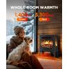 image:imageSilonn Electric Fireplace Heater Quick Heating Portable Low Noise Fireplace with Temp Control CSA Certified18 Electric Fire Place with Overheat Protection Function for Living Room Bedroom Black24inch