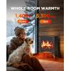 image:imageSilonn Electric Fireplace Heater Quick Heating Portable Low Noise Fireplace with Temp Control CSA Certified18 Electric Fire Place with Overheat Protection Function for Living Room Bedroom Black18 Inch