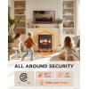 image:imageSilonn Electric Fireplace Heater Quick Heating Portable Low Noise Fireplace with Temp Control CSA Certified18 Electric Fire Place with Overheat Protection Function for Living Room Bedroom Black24inch