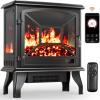 image:imageSilonn Electric Fireplace Heater Quick Heating Portable Low Noise Fireplace with Temp Control CSA Certified18 Electric Fire Place with Overheat Protection Function for Living Room Bedroom Black24inch