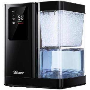 image:imageSilonn Nugget Ice Maker Countertop with 3L Detachable Water Tank 40 lbs24H Soft Chewable Ice Self Cleaning Ice Machine with Timer Function Pebble Ice Maker for Kitchen Party and Office