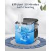 image:imageSilonn Ice Maker Countertop Stainless Steel Portable Ice Machine with Carry Handle SelfCleaning Ice Makers with Basket and Scoop 9 Cubes in 6 Mins 26 lbs per DayBlack