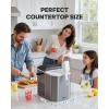 image:imageSilonn Ice Maker Countertop Stainless Steel Portable Ice Machine with Carry Handle SelfCleaning Ice Makers with Basket and Scoop 9 Cubes in 6 Mins 26 lbs per DaySilvery