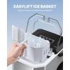 image:imageSilonn Ice Maker Countertop Stainless Steel Portable Ice Machine with Carry Handle SelfCleaning Ice Makers with Basket and Scoop 9 Cubes in 6 Mins 26 lbs per DaySilvery