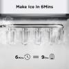 image:imageSilonn Ice Makers Countertop 9 Cubes Ready in 6 Mins 26lbs in 24Hrs SelfCleaning Ice Machine with Ice Scoop and Basket 2 Sizes of Bullet Ice for Home Kitchen Office Bar PartyWhite