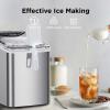image:imageSilonn Ice Makers Countertop 9 Cubes Ready in 6 Mins 26lbs in 24Hrs SelfCleaning Ice Machine with Ice Scoop and Basket 2 Sizes of Bullet Ice for Home Kitchen Office Bar PartyStainless Steel with Ice Basket Handle