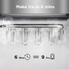image:imageSilonn Ice Makers Countertop 9 Cubes Ready in 6 Mins 26lbs in 24Hrs SelfCleaning Ice Machine with Ice Scoop and Basket 2 Sizes of Bullet Ice for Home Kitchen Office Bar PartyStainless Steel with Ice Basket Handle