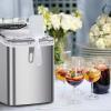 image:imageSilonn Ice Makers Countertop 9 Cubes Ready in 6 Mins 26lbs in 24Hrs SelfCleaning Ice Machine with Ice Scoop and Basket 2 Sizes of Bullet Ice for Home Kitchen Office Bar PartyStainless Steel with Ice Basket Handle