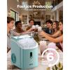 image:imageSilonn Portable 4Power Ice Maker  9 Cubes in 6 Mins 22lbsDay  12V24V Car amp 100240V AC SolarReady AutoClean Countertop Ice Machine for Camping RV Home amp Outdoor No Plumbing NeededCyan