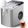 image:imageSilonn Ice Makers Countertop 9 Cubes Ready in 6 Mins 26lbs in 24Hrs SelfCleaning Ice Machine with Ice Scoop and Basket 2 Sizes of Bullet Ice for Home Kitchen Office Bar PartyStainless Steel with Ice Basket Handle