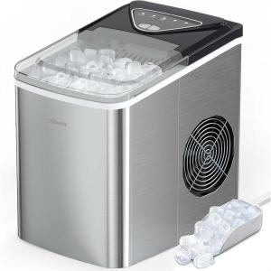 image:imageSilonn Ice Makers Countertop 9 Cubes Ready in 6 Mins 26lbs in 24Hrs SelfCleaning Ice Machine with Ice Scoop and Basket 2 Sizes of Bullet Ice for Home Kitchen Office Bar PartyStainless Steel