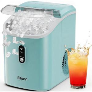 image:imageSilonn Portable 4Power Ice Maker  9 Cubes in 6 Mins 22lbsDay  12V24V Car amp 100240V AC SolarReady AutoClean Countertop Ice Machine for Camping RV Home amp Outdoor No Plumbing NeededMint