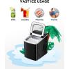 image:imageSilonn Nugget Ice Maker Countertop Pebble Ice Makers with Crushed Soft Chewable Ice 33lbs Per Day with Scoop Pellet Portable Ice Machines with AutoCleaning for Home Kitchen Office BlackEbony