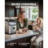 image:imageSilonn Nugget Ice Maker Countertop Ice Basket with Handle Quiet Operation amp Self Cleaning Ice Machine Chewable Ice 33 lbs24H Portable Pellet Ice Maker with Scoop for Home Kitchen and Office