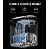 image:imageSilonn Nugget Ice Makers Countertop 38lbs24H Chewable Pellet Ice Machine with Self Cleaning Function Portable Pebble Ice Maker with Ice Scoop for Home Kitchen Office BlackBlacktransparent