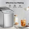 image:imageSilonn Nugget Ice Makers Countertop 38lbs24H Chewable Pellet Ice Machine with Self Cleaning Function Portable Pebble Ice Maker with Ice Scoop for Home Kitchen Office BlackStainless Steel