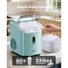 image:imageSilonn Nugget Ice Makers Countertop 38lbs24H Chewable Pellet Ice Machine with Self Cleaning Function Portable Pebble Ice Maker with Ice Scoop for Home Kitchen Office BlackCyan