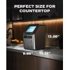 image:imageSilonn Nugget Ice Makers Countertop 38lbs24H Chewable Pellet Ice Machine with Self Cleaning Function Portable Pebble Ice Maker with Ice Scoop for Home Kitchen Office BlackChrome Stainless Steel