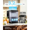 image:imageNugget Ice Maker Countertop Silonn Chewable Pellet Ice Machine with SelfCleanin Function 33lbs24H Portable Ice Makers for Home Kitchen Officce Stainless SteelGlossy black