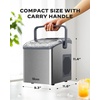 image:imageNugget Ice Maker Countertop Silonn Chewable Pellet Ice Machine with SelfCleanin Function 33lbs24H Portable Ice Makers for Home Kitchen Officce Stainless SteelSatin Silver