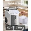 image:imageNugget Ice Maker Countertop Silonn Chewable Pellet Ice Machine with SelfCleanin Function 33lbs24H Portable Ice Makers for Home Kitchen Officce Stainless SteelSilverPRO