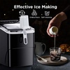 image:imageNugget Ice Maker Countertop Silonn Chewable Pellet Ice Machine with SelfCleanin Function 33lbs24H Portable Ice Makers for Home Kitchen Officce Stainless SteelBlack with Ice Basket Handle