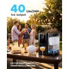 image:imageNugget Ice Maker Countertop Silonn Chewable Pellet Ice Machine with SelfCleanin Function 33lbs24H Portable Ice Makers for Home Kitchen Officce Stainless SteelGlossy black