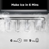 image:imageNugget Ice Maker Countertop Silonn Chewable Pellet Ice Machine with SelfCleanin Function 33lbs24H Portable Ice Makers for Home Kitchen Officce Stainless SteelBlack with Ice Basket Handle
