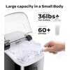image:imageNugget Ice Maker Countertop Silonn Chewable Pellet Ice Machine with SelfCleanin Function 33lbs24H Portable Ice Makers for Home Kitchen Officce Stainless SteelBlacktransparent