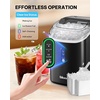 image:imageNugget Ice Maker Countertop Silonn Chewable Pellet Ice Machine with SelfCleanin Function 33lbs24H Portable Ice Makers for Home Kitchen Officce Stainless SteelBlacktransparent