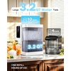 image:imageNugget Ice Maker Countertop Silonn Chewable Pellet Ice Machine with SelfCleanin Function 33lbs24H Portable Ice Makers for Home Kitchen Officce Stainless SteelWhite PRO