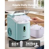 image:imageNugget Ice Maker Countertop Silonn Chewable Pellet Ice Machine with SelfCleanin Function 33lbs24H Portable Ice Makers for Home Kitchen Officce Stainless SteelCyan