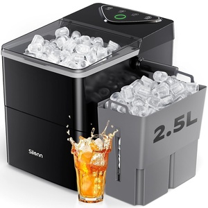 image:imageNugget Ice Maker Countertop Silonn Chewable Pellet Ice Machine with SelfCleanin Function 33lbs24H Portable Ice Makers for Home Kitchen Officce Stainless SteelBlacklarge