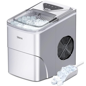 image:imageNugget Ice Maker Countertop Silonn Chewable Pellet Ice Machine with SelfCleanin Function 33lbs24H Portable Ice Makers for Home Kitchen Officce Stainless SteelSilver