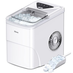 image:imageNugget Ice Maker Countertop Silonn Chewable Pellet Ice Machine with SelfCleanin Function 33lbs24H Portable Ice Makers for Home Kitchen Officce Stainless SteelWhite
