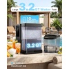 image:imageSilonn Countertop Nugget Ice Maker 40 Lbs Daily Ice Production with 3L Removable Water Tank SelfCleaning Pebble Ice Machine 12H Timer Quiet 40 dB Operation for Home Office amp PartiesPure Black