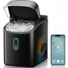 image:imageSilonn Ice Maker Coutertop  Portable Ice Cube Machine  20lbs of Bullet Ice per Day Makes Ice in 6 Minutes Stainless Steel with Visible Water Level Window Ideal for Kitchen Office and CampingBlack