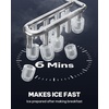 image:imageSilonn Ice Maker Coutertop  Portable Ice Cube Machine  20lbs of Bullet Ice per Day Makes Ice in 6 Minutes Stainless Steel with Visible Water Level Window Ideal for Kitchen Office and CampingMoonlight White