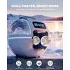 image:imageSilonn Ice Maker Coutertop  Portable Ice Cube Machine  20lbs of Bullet Ice per Day Makes Ice in 6 Minutes Stainless Steel with Visible Water Level Window Ideal for Kitchen Office and CampingRock Black