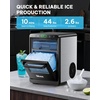 image:imageSilonn Ice Maker Coutertop  Portable Ice Cube Machine  20lbs of Bullet Ice per Day Makes Ice in 6 Minutes Stainless Steel with Visible Water Level Window Ideal for Kitchen Office and CampingSilver With Wifi